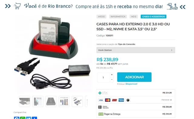 Case HD Externo - Sata, NVME, M2, 3.0 e 2.0 - Foto 2