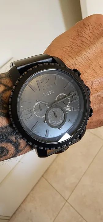 Relógio Fóssil Nate preto fosco