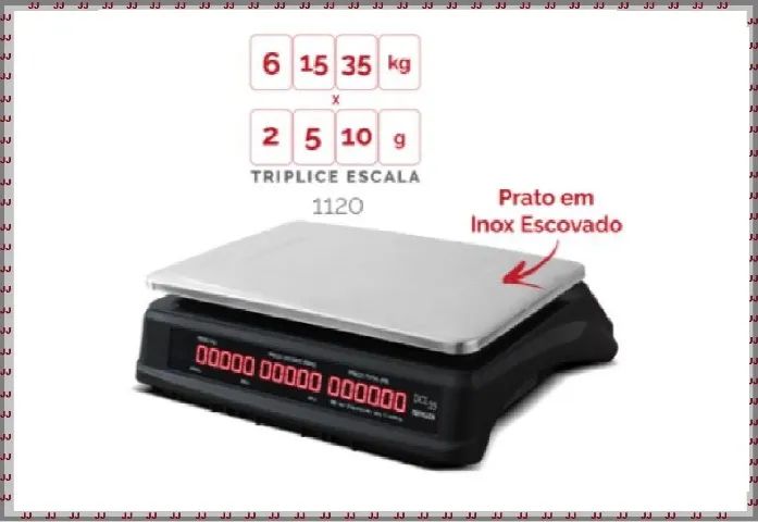 Balança Ramuza Dcl 35 kg - tripla escala com bateria - Foto 2