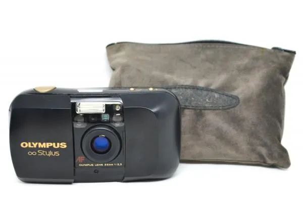 Câmera Olympus stylus analógica funcionando