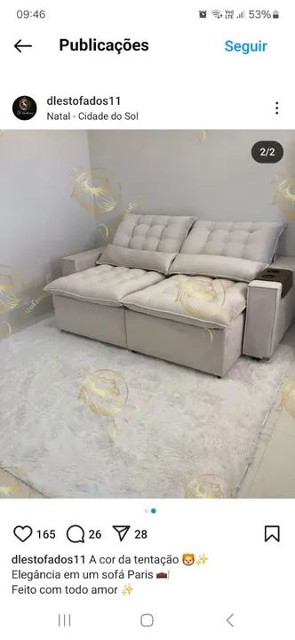 Sofá  Retrátil reclinável várias cores disponíveis a pronta entrega  - Foto 5
