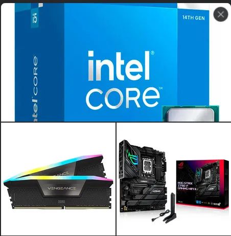 KIT UPGRADE CORE I5 14600K + 2X 16GB 6200MHZ + Z790-F ROG STRIX