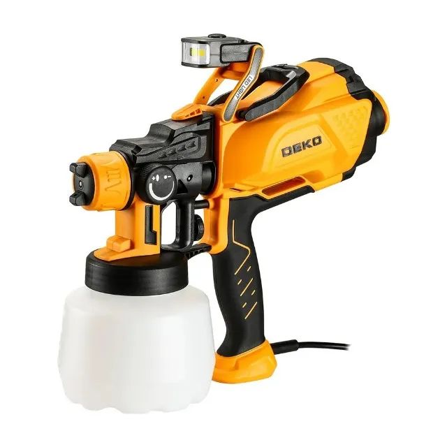 Pistola de Pintura Pulverizadora hvlp Elétrica 600W 1200ml Luz de LED com 3 Bicos e Acessó - Foto 3