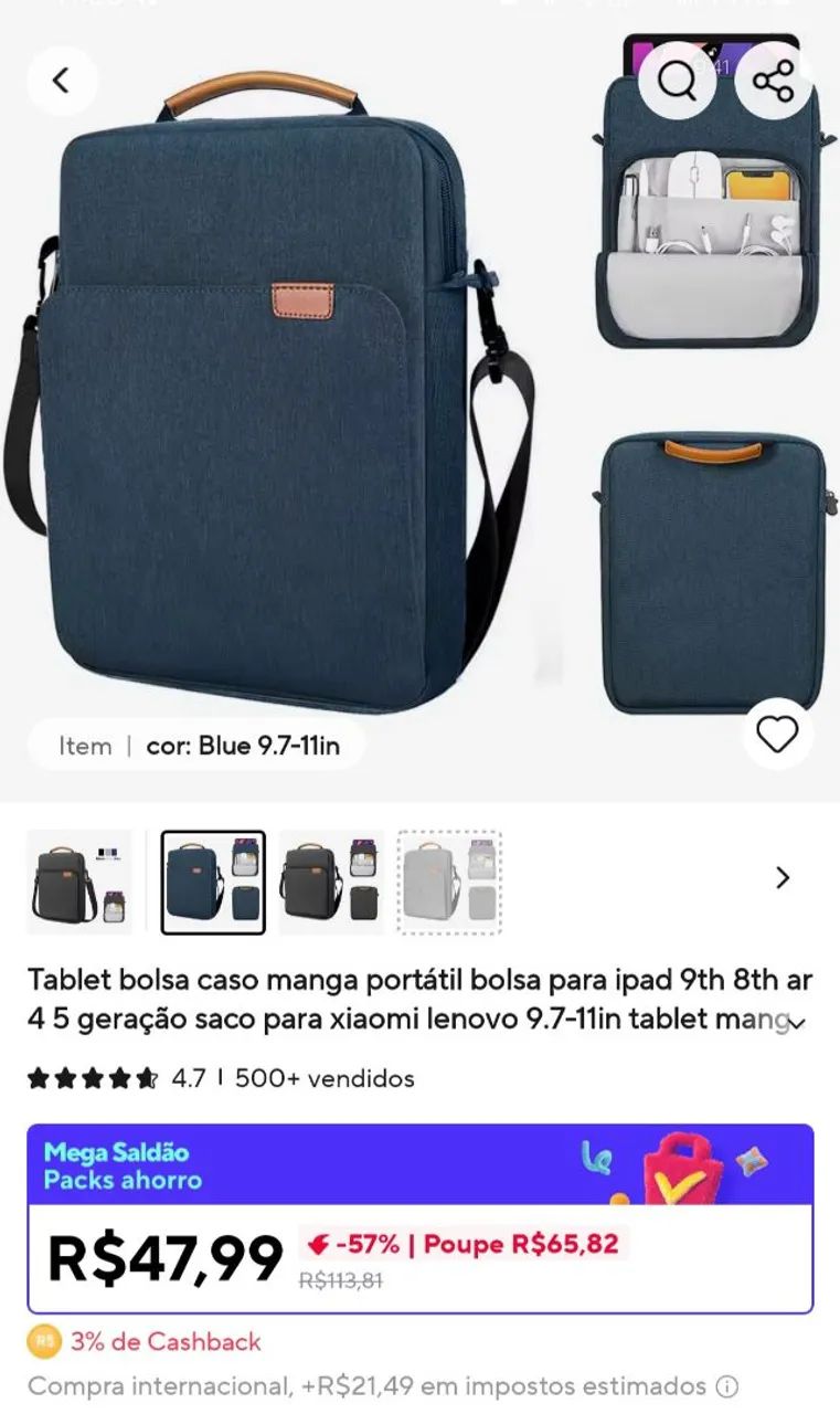 Tablet Bolsa Case Azul65712453674625120