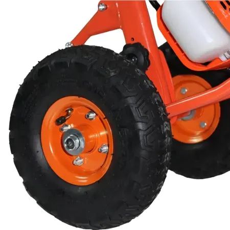 Roçadeira de Carrinho Gasolina 75CC 3,6HP Corte Capim Vegetação Densa Terreno Grande - Foto 2