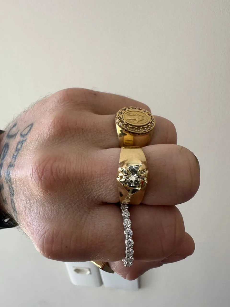 Anel de ouro 18k com diamante de 1ct qualidade extra laudo Gra