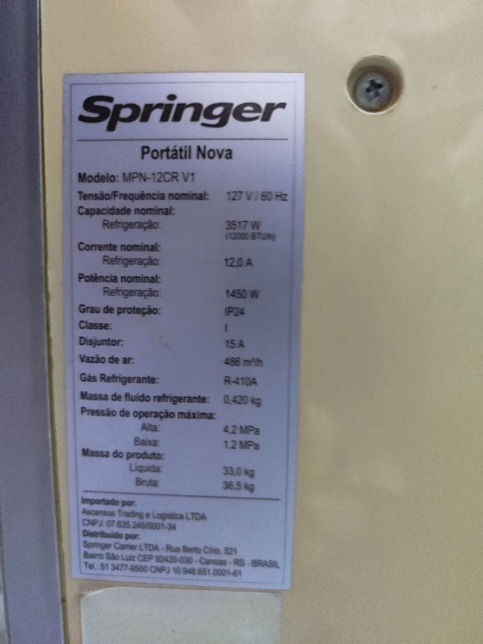 Ar Condicionado Springer - Usado - Foto 3