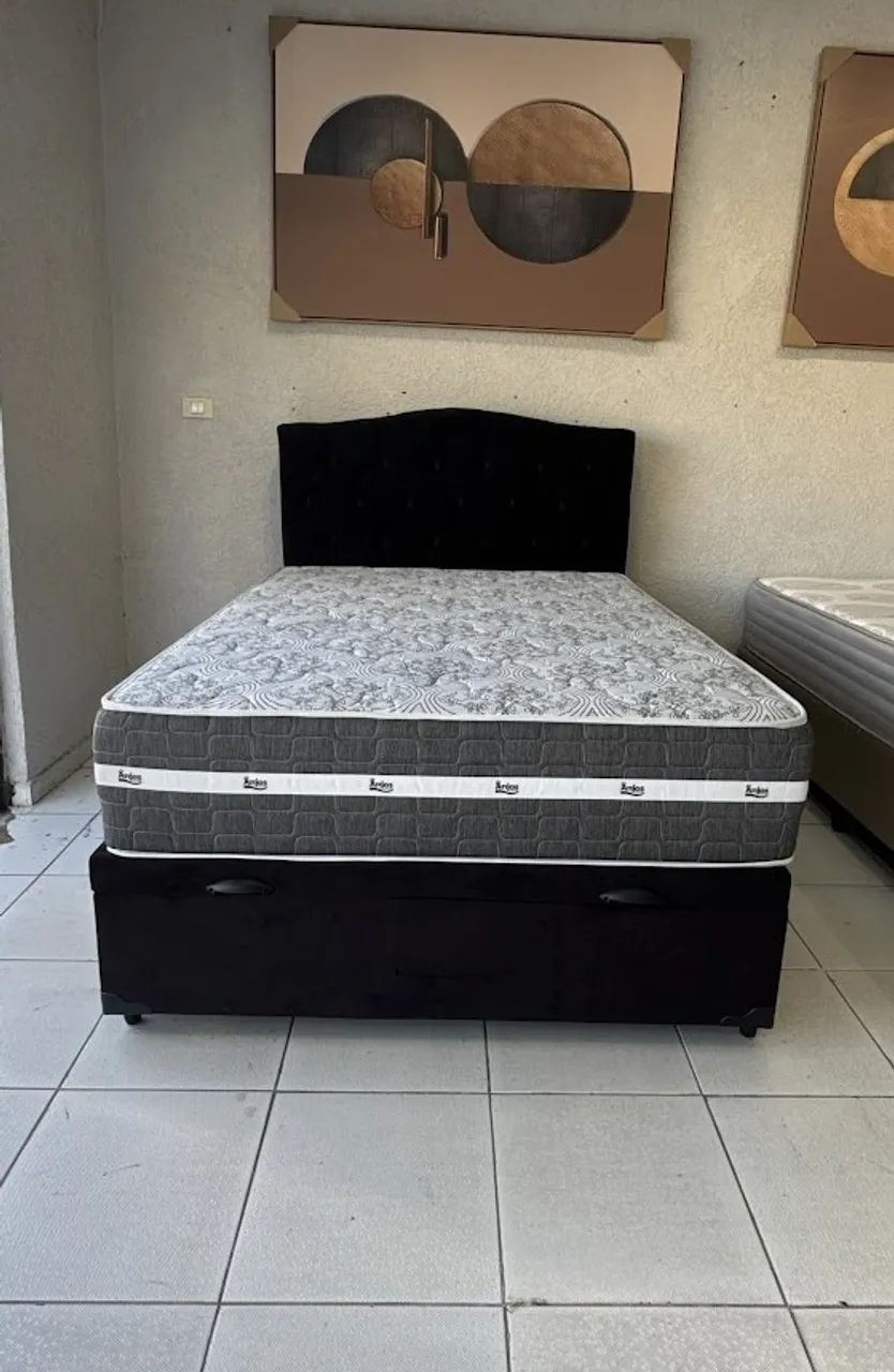 Cama Box Baú Casal + Colchão Molas Ensacadas Denver - Foto 2