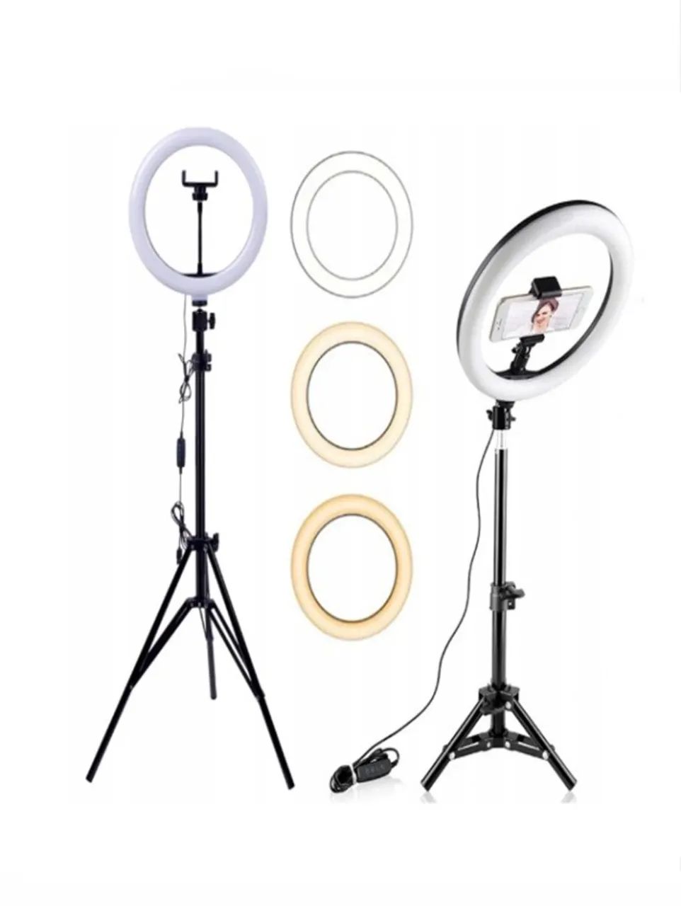 Kit Ring Light Completo Dimmer Selfie Youtuber Blogueiro Maquiagem - Foto 5