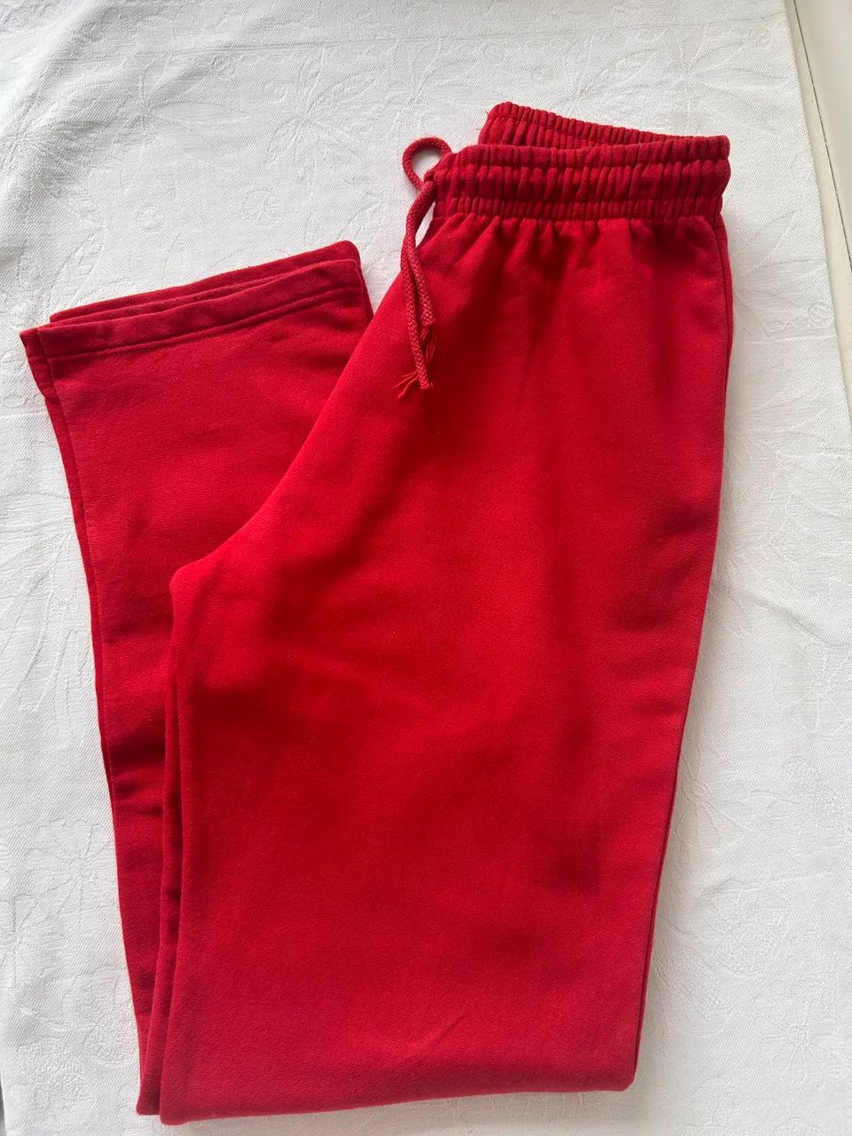 Calça Moletom infantil vermelha Malwee Kids