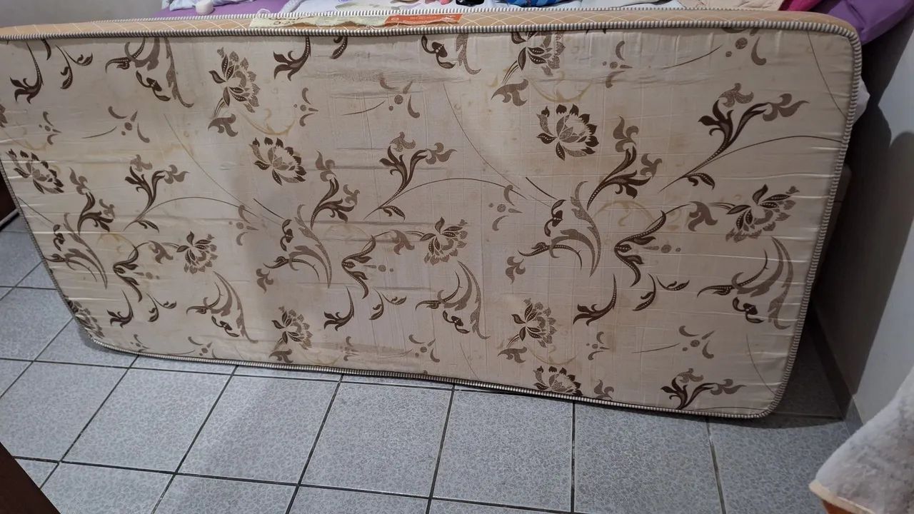 Cama Box Solteiro e Colchão Top Line D-23 - usados - Foto 2