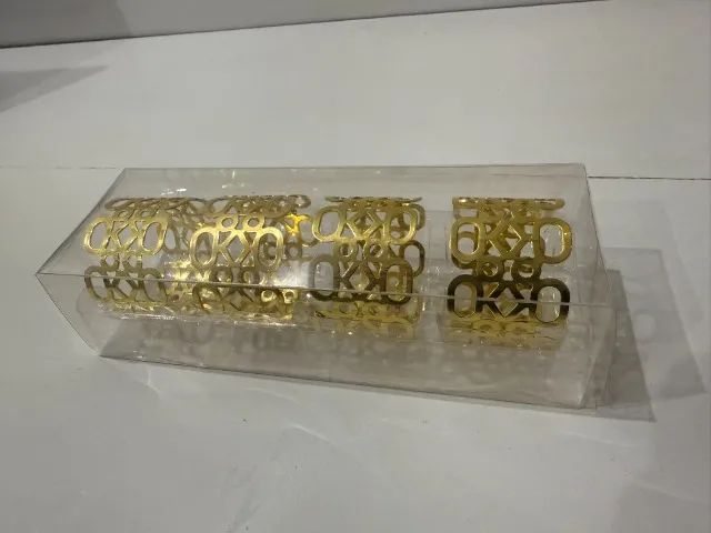 KIT Porta Guardanapo Dourado 4 unidades