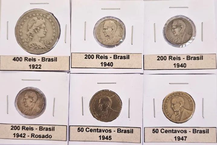 Coleção Moedas Antigas Brasil - Vários Anos.