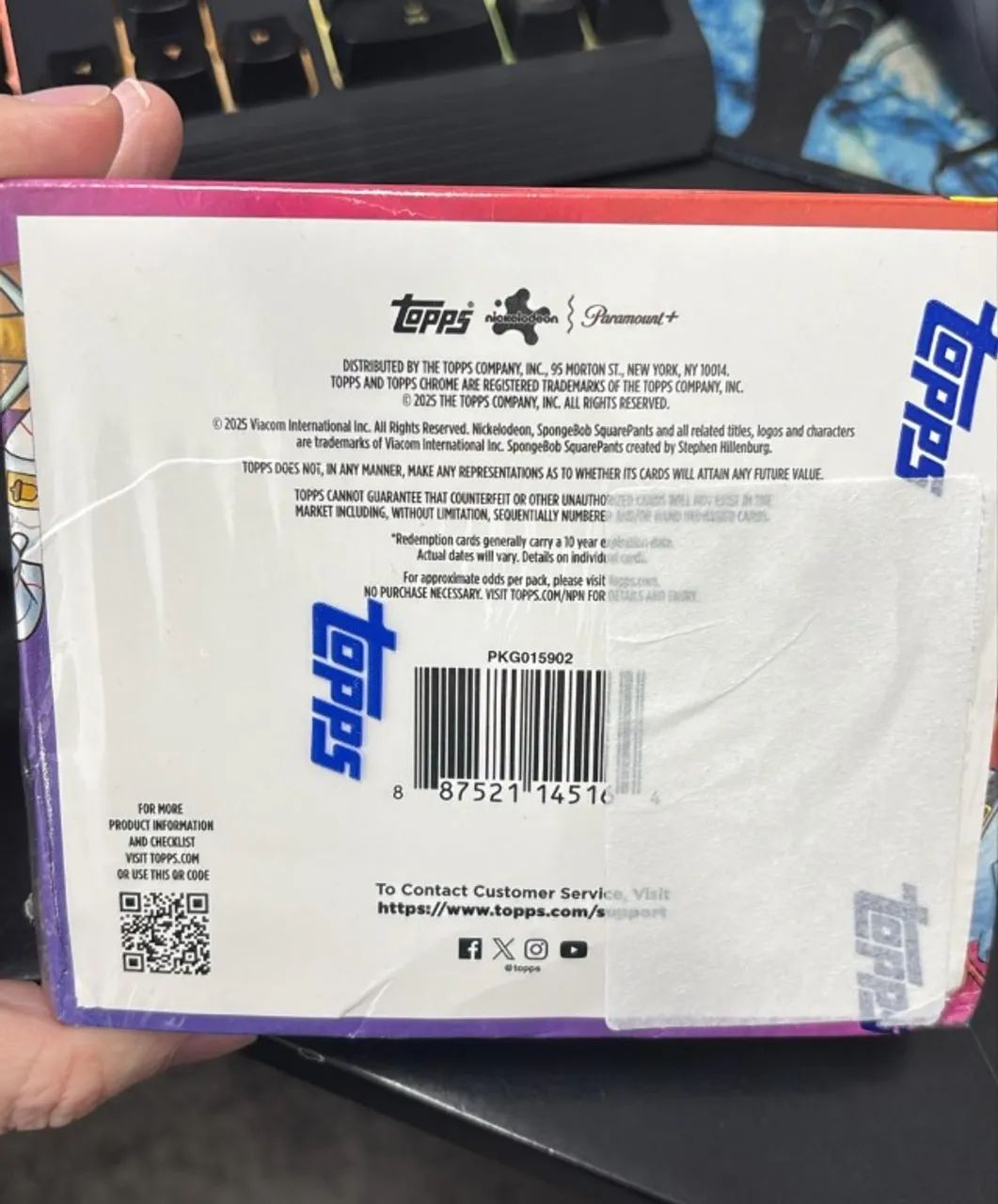 Topps Chrome - Bobesponja - Hobby Box - Item raro, importado dos EUA! - Foto 2