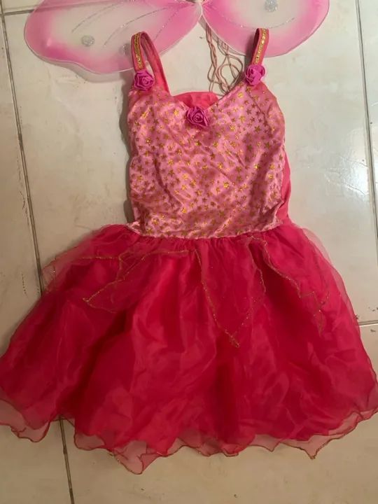 Vestido de Fada Rosa para Menina - Foto 2