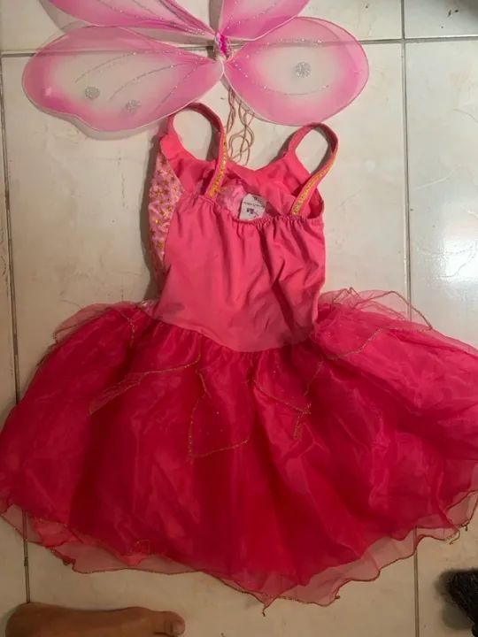 Vestido de Fada Rosa para Menina - Foto 4