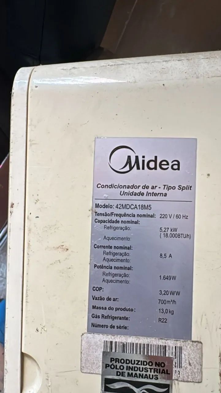 Ar Condicionado Midea 18.000 BTUs $$1500 - Foto 5