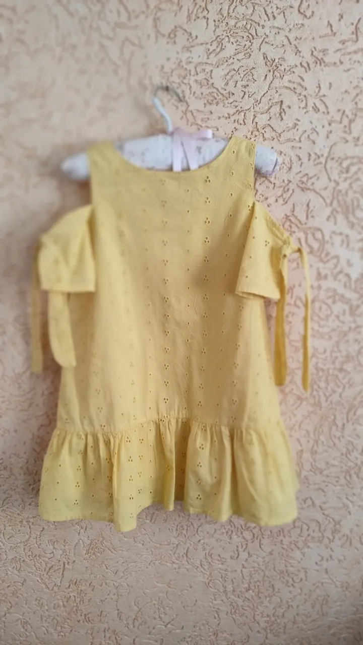 Vestido Kids Hering - Tamanho 04 - Amarelo