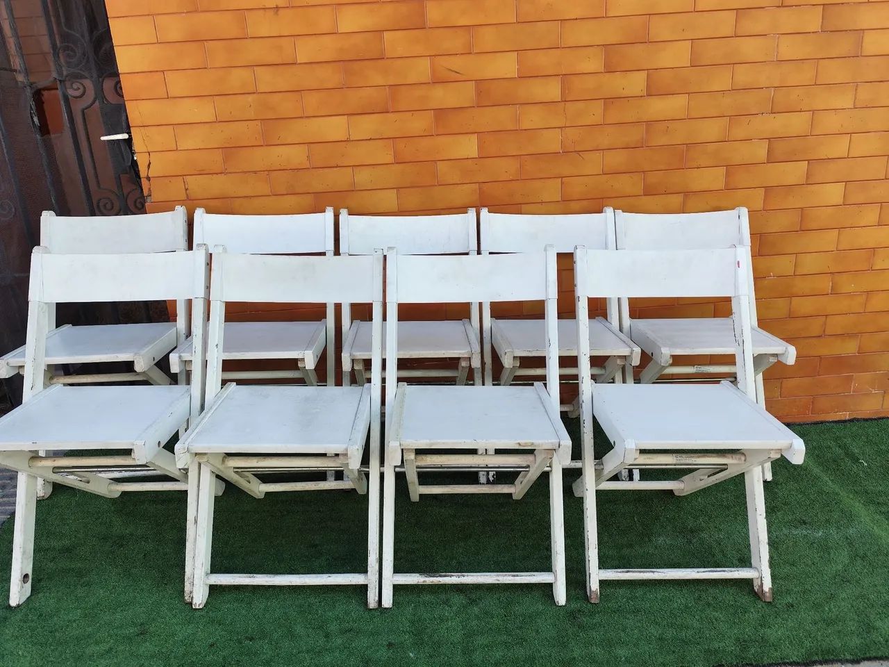 Conjunto de Cadeiras Dobráveis Brancas Stela retrô 