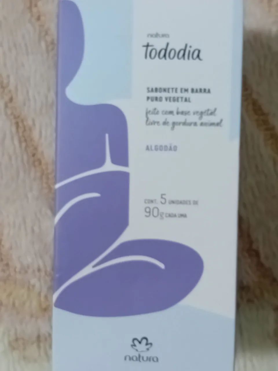 Caixa de sabonete vegetal natura - algodão 