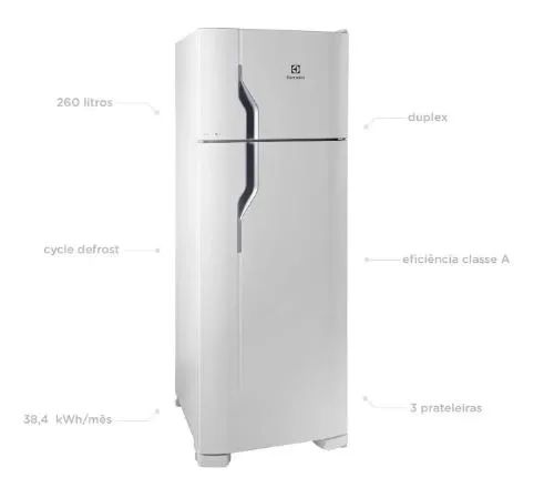 Geladeira/Refrigerador Electrolux Cycle Defrost Duplex(PRODUTO NOVO)