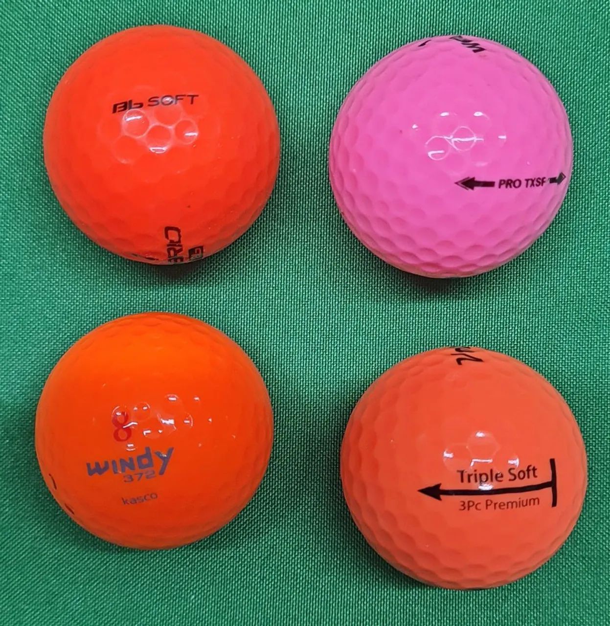 4x Bolas de Golfe Coloridas - Diversas Marcas - Esportes de Quadra