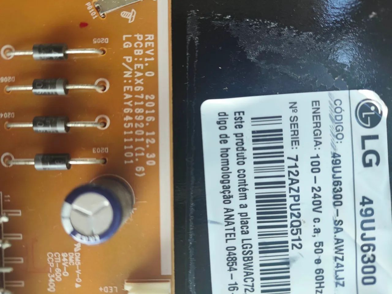 Placa Fonte para TV LG 49UJ6300 - Original - Foto 2