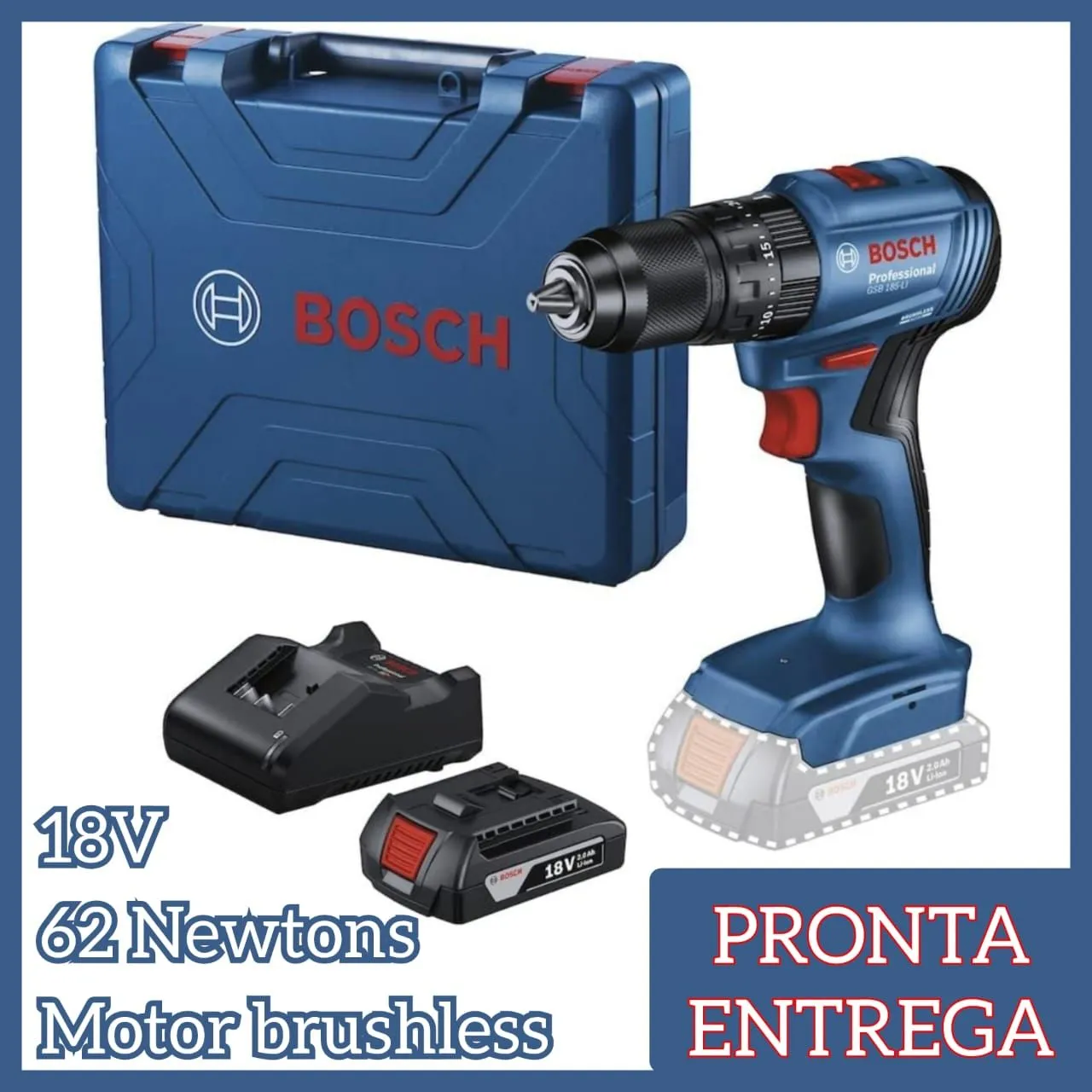 FURADEIRA BOCH 18V + MALETA