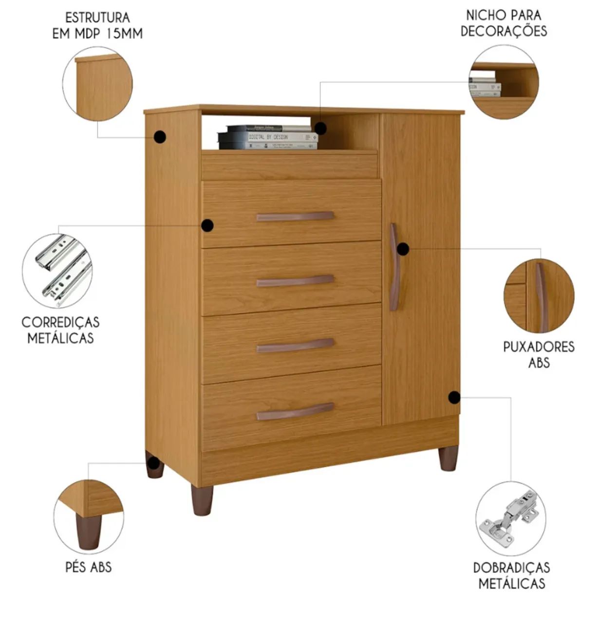 Cômoda com porta entrega e montagem grátis !  - Foto 2