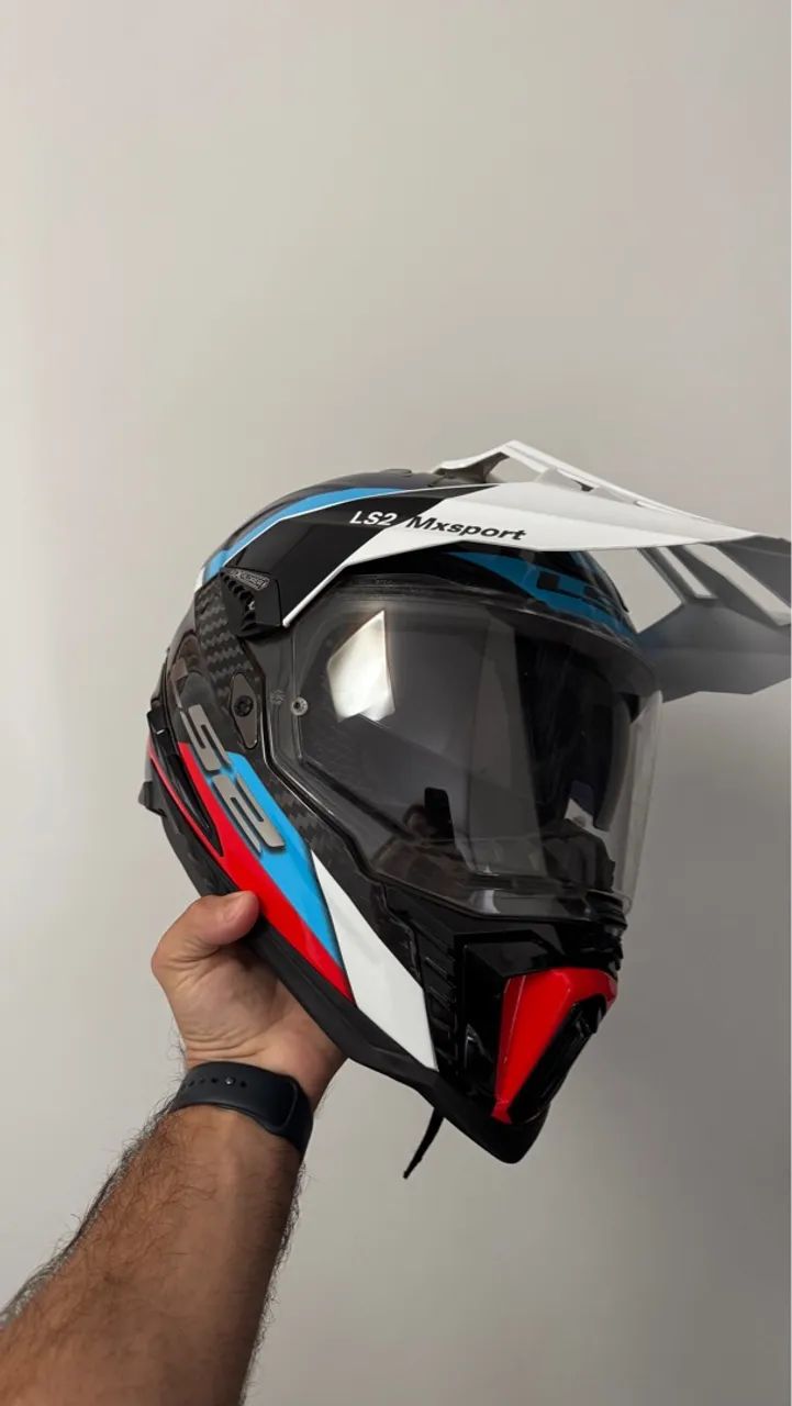 Capacete moto LS2 explorer carbon