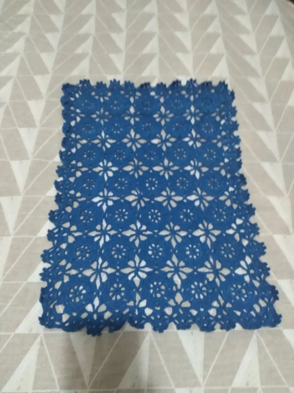 Toalha de bandeja em croché.