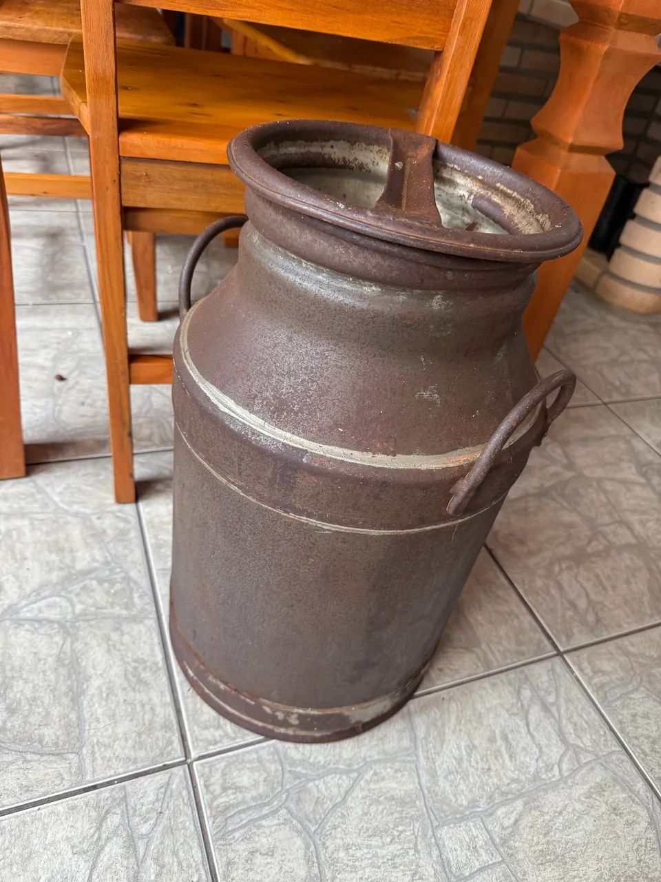 Leiteira lata de Leite Antiga  - Foto 5