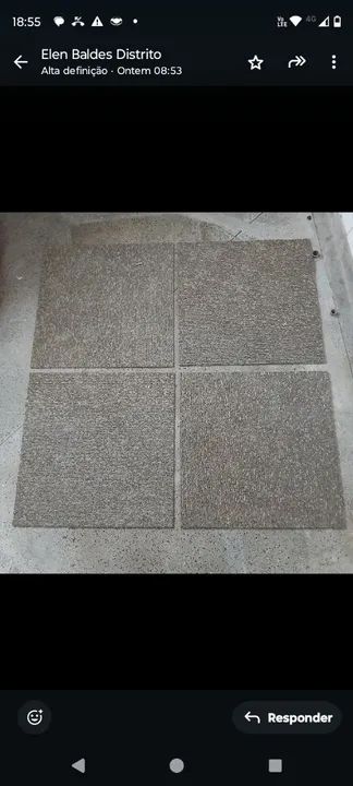 Placas de Piso Sintetico - Semi-Novo