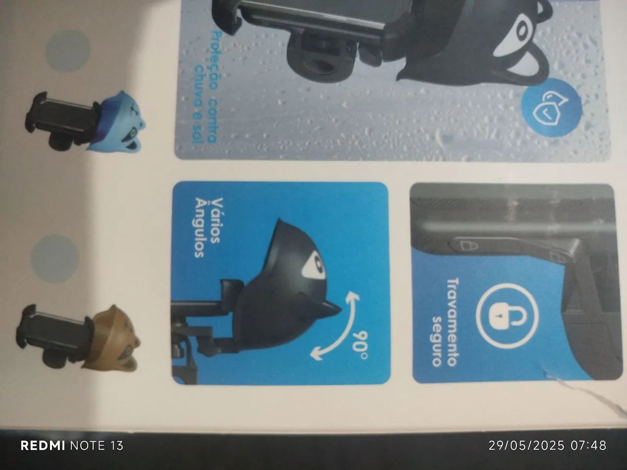 Suporte Universal para Celular para Moto e Bicicleta IT-BLUE LE-129 - Foto 2