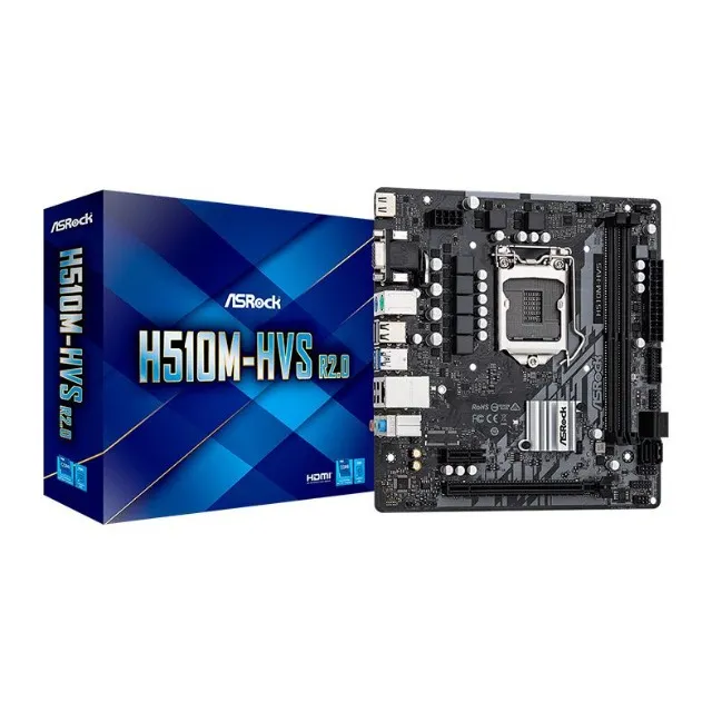 Placa Mae ASRock H510M-HVS R2.0, DDR4, Socket LGA1200, M-ATX