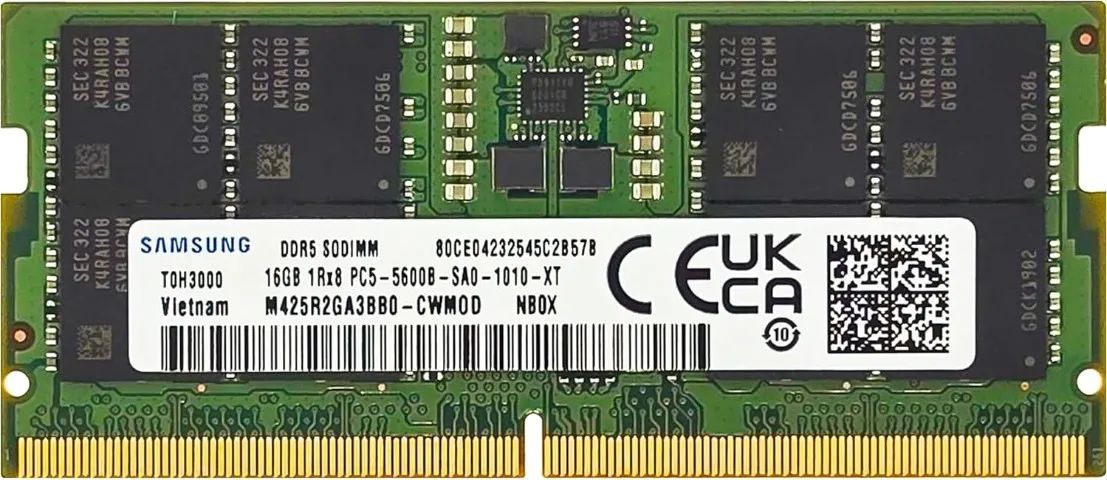 Samsung 16GB RAM DDR5 5600MHz CL46 SODIMM  Laptop - Memóriam Ram para notebook