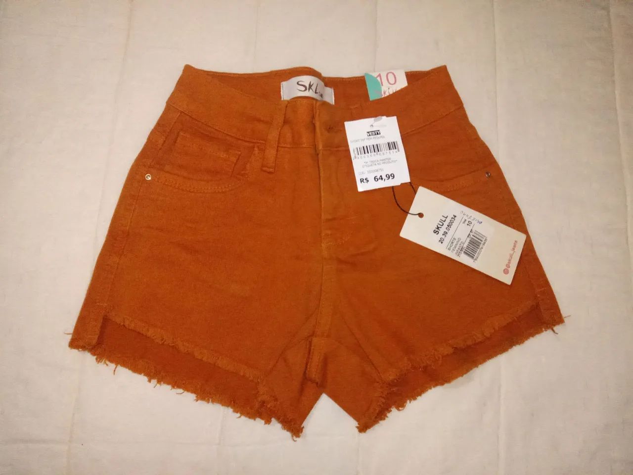 Short jeans na etiqueta -infantil 