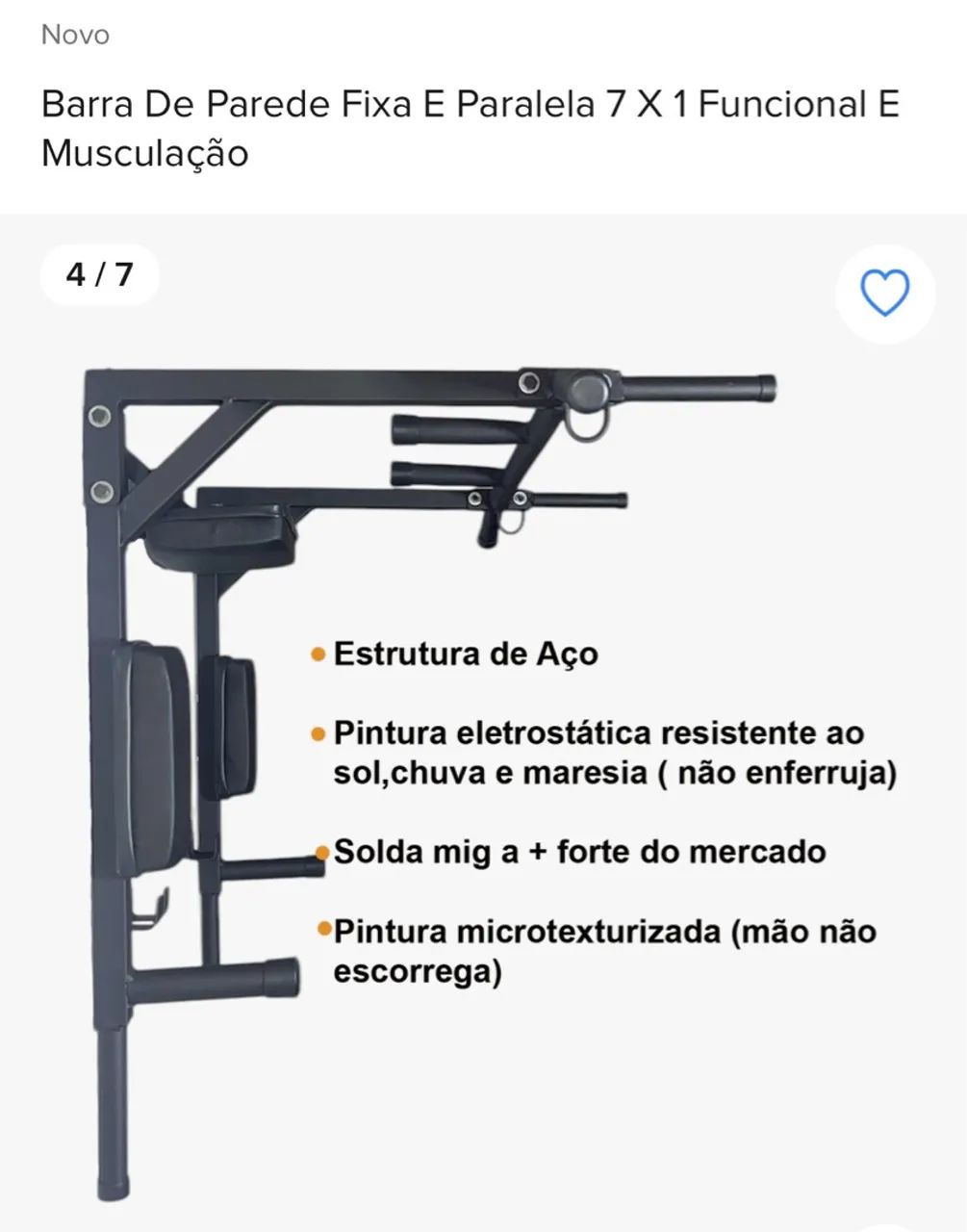 Barra Fixa, Paralelas e Apoio - Foto 5