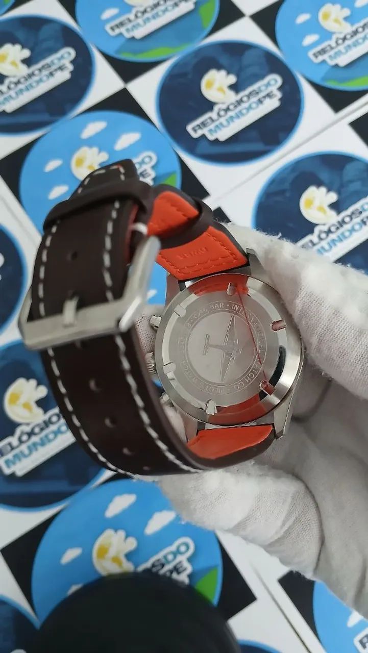 RELOGIO IWC SCHAFFHAUSEN CHNOGRAPH MARROM - Foto 4
