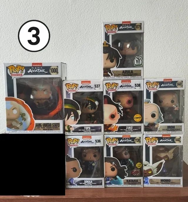 Conjunto Pop Funko Avatar 8 un Aang/Azula/Toph/Sokka/Zuko/Katara/Iroh/Momo