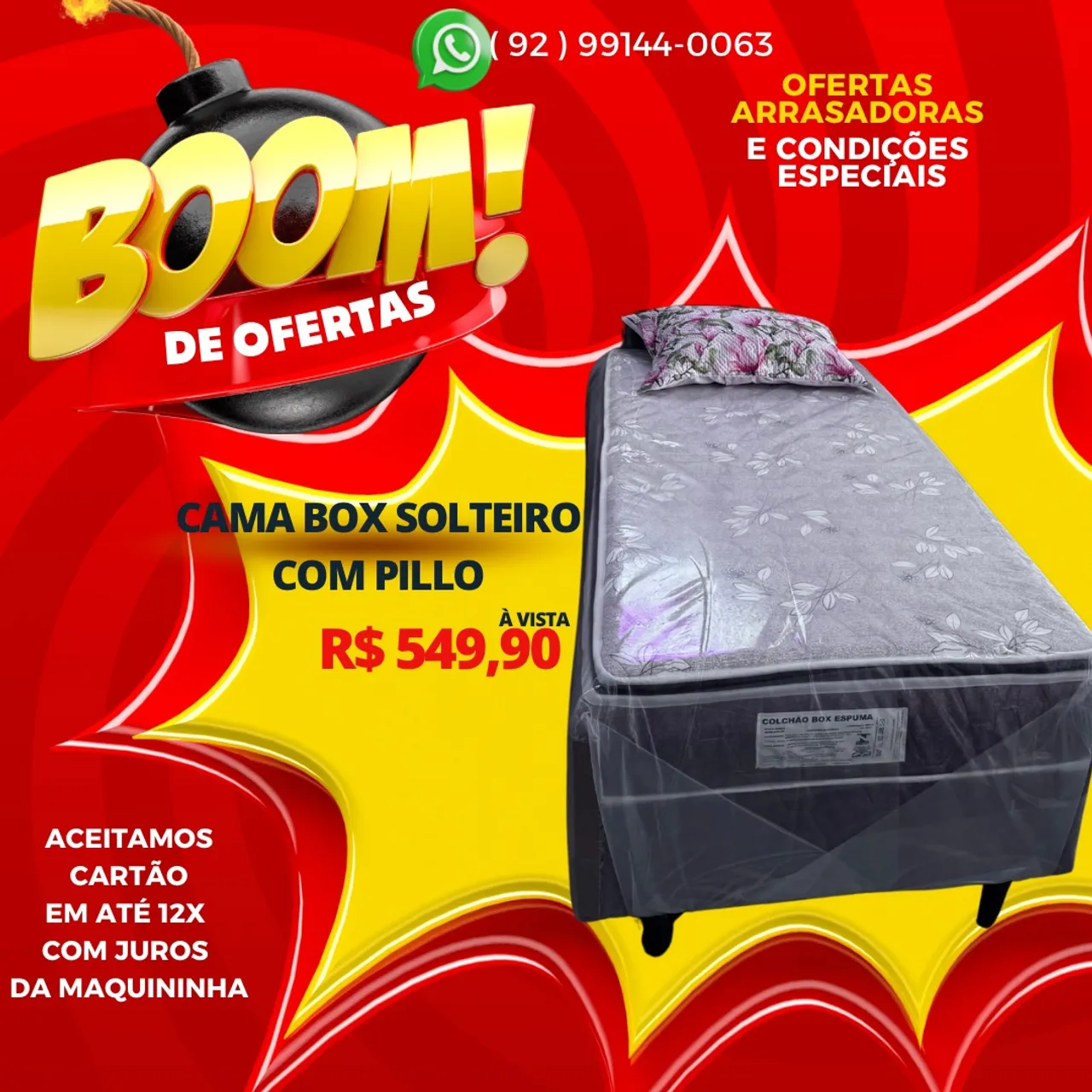 Cama Box Solteiro com Pillow - Oferta Imperdível!