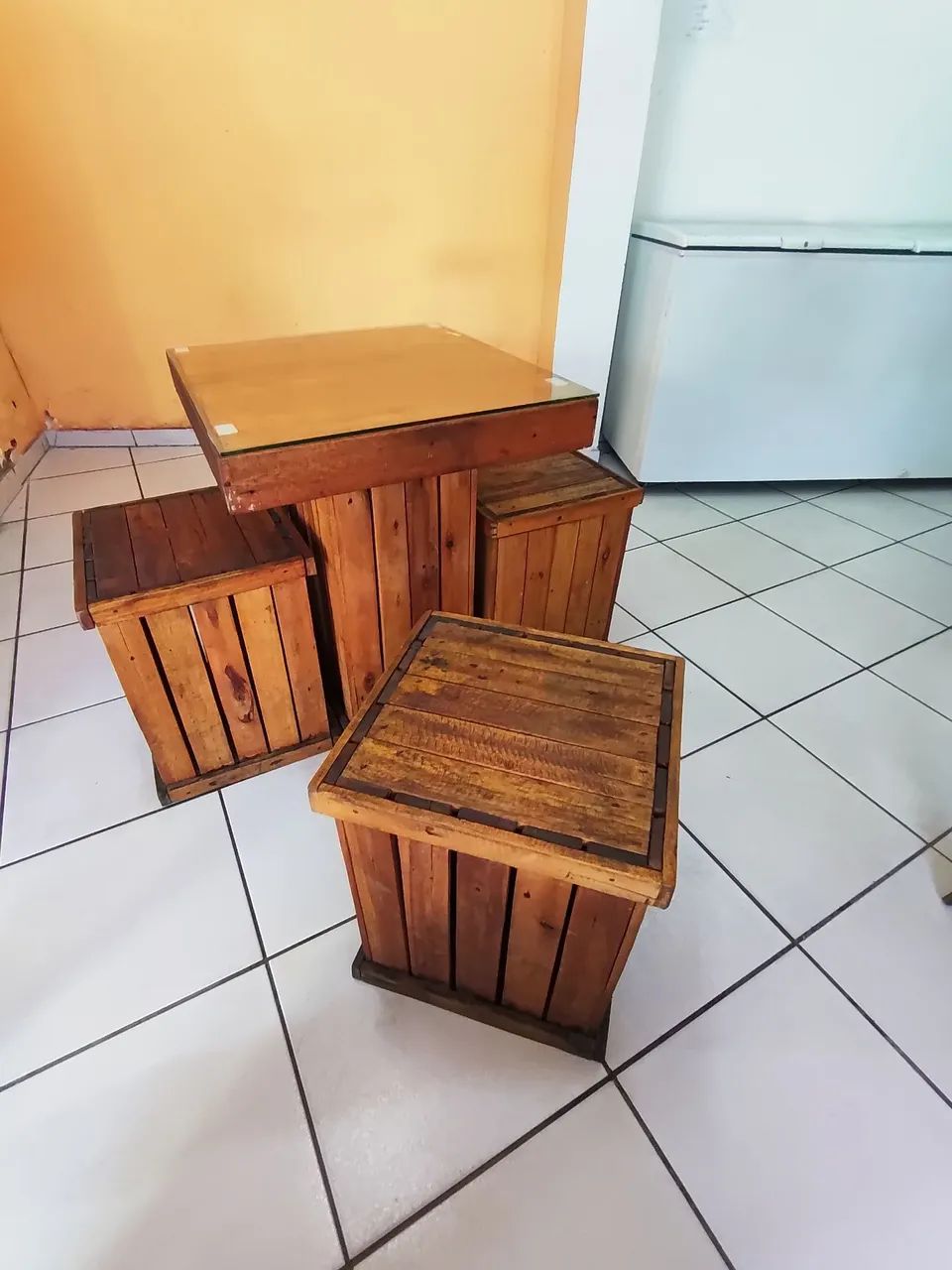 Conjunto mesa em pallet - Foto 4