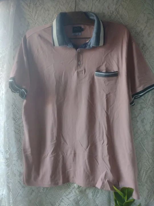 Polo Masculina Rosa