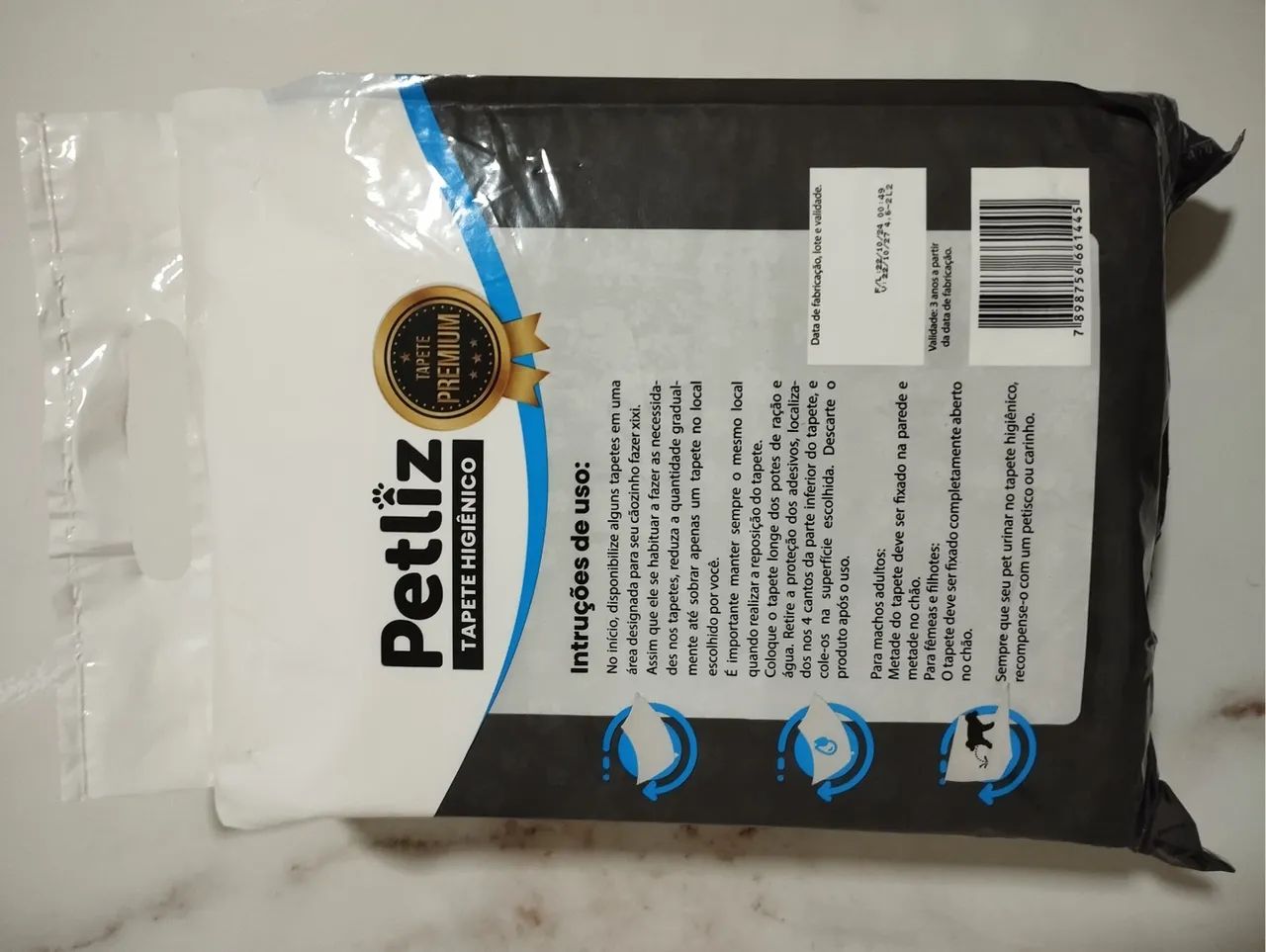 Tapete Higiênico descartável para cachorro 60x50cm - 60 unidades - Petliz - Foto 2