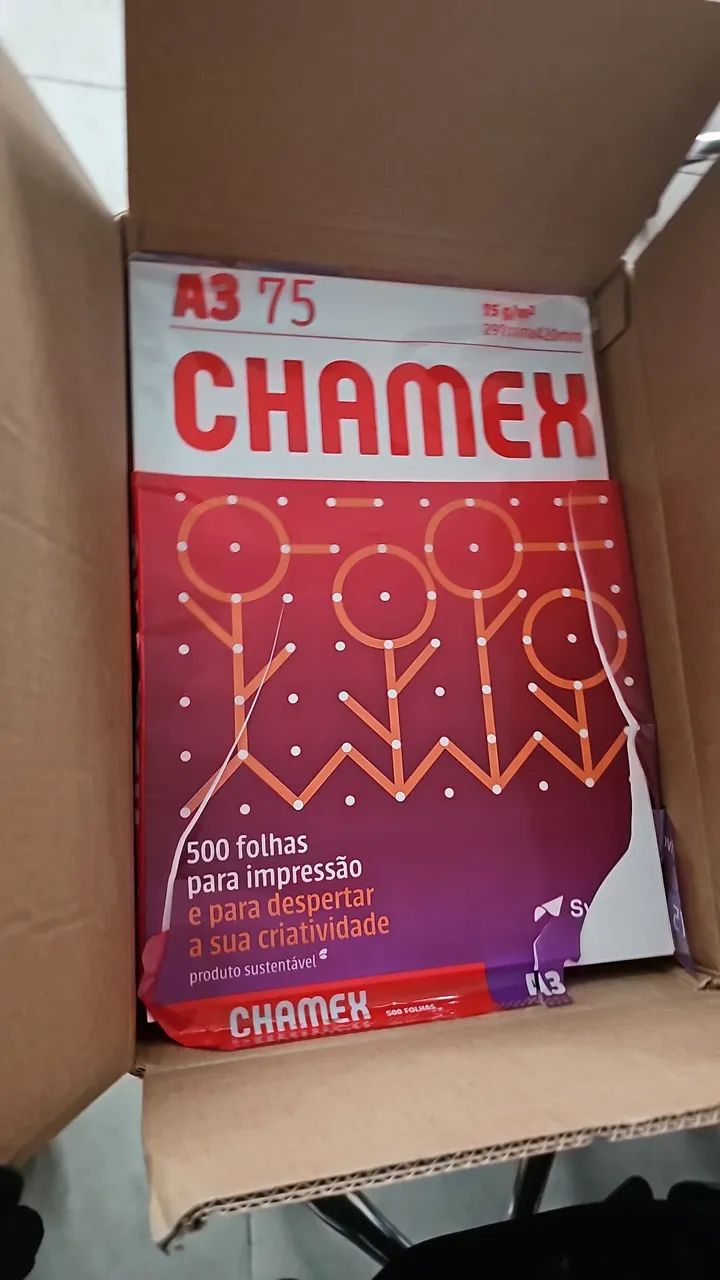 Papel A3 75g Chamex 500 Folhas