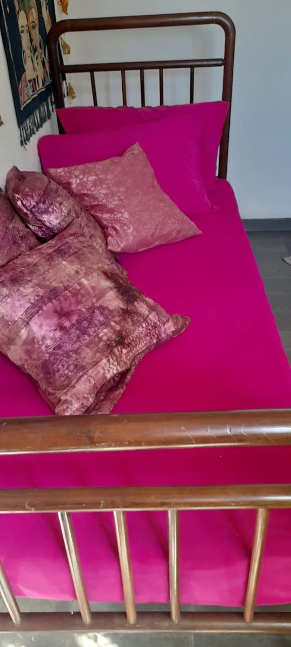 Cama antiga de mola madeira maciça  - Foto 4