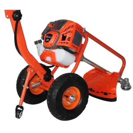 Roçadeira de Carrinho Gasolina 75CC 3,6HP Corte Capim Vegetação Densa Terreno Grande - Foto 6