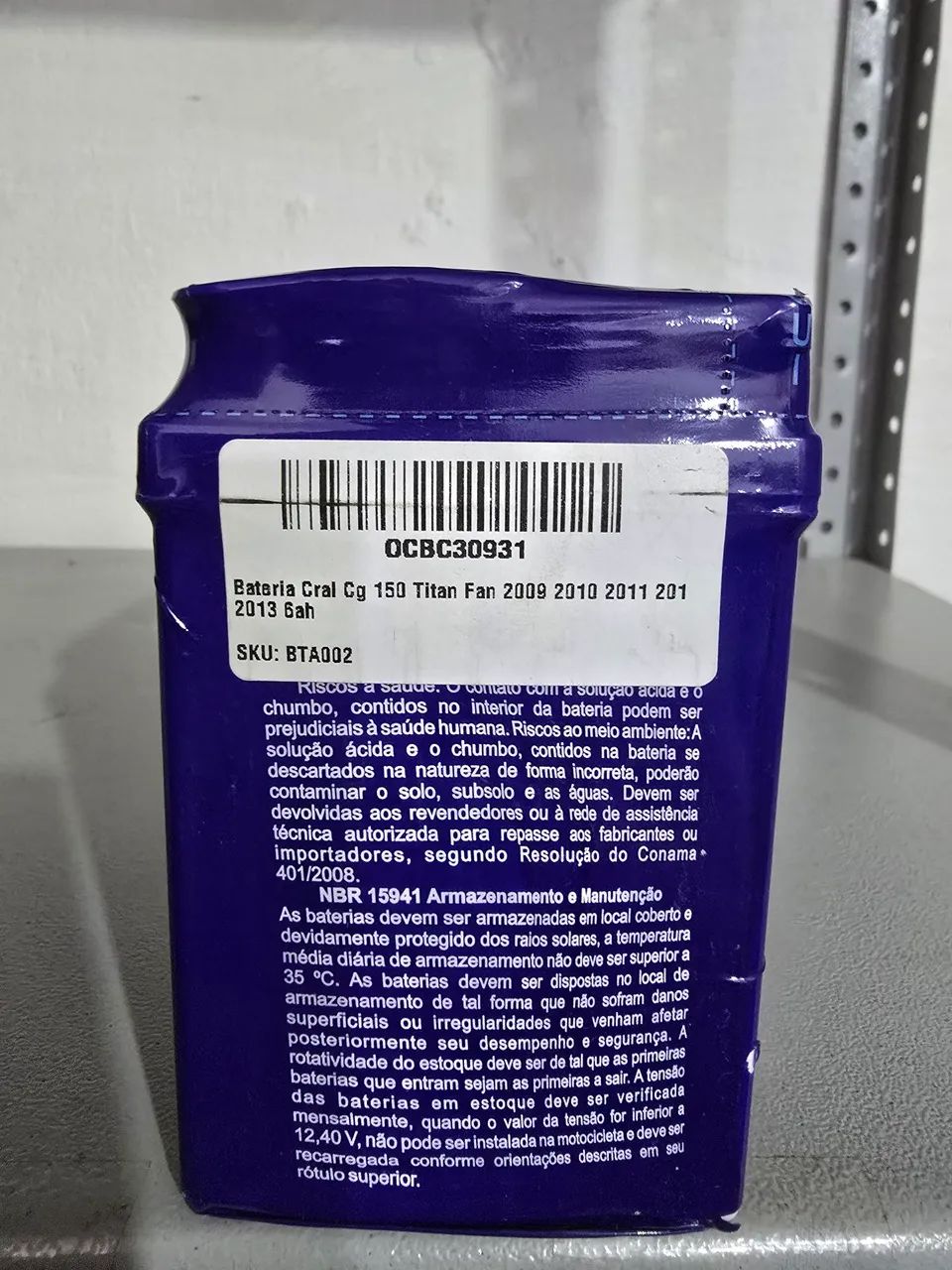 Bateria de Moto Cral CLM 6D Nova - Foto 2