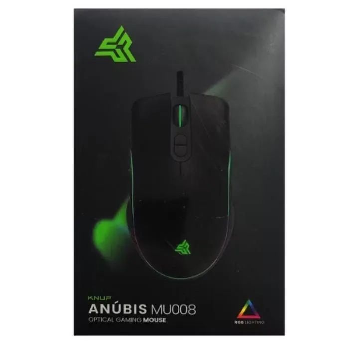 Mouse Gamer Knup Anúbis MU008 Ótico RGB