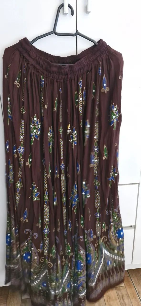 Saia Longa Estampada indiana P/M